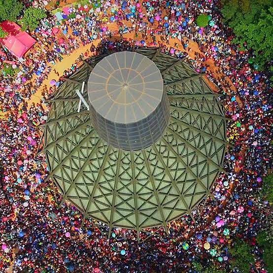 Pilgrims at the Uganda Martyrs Catholic Shrine, Namugongo